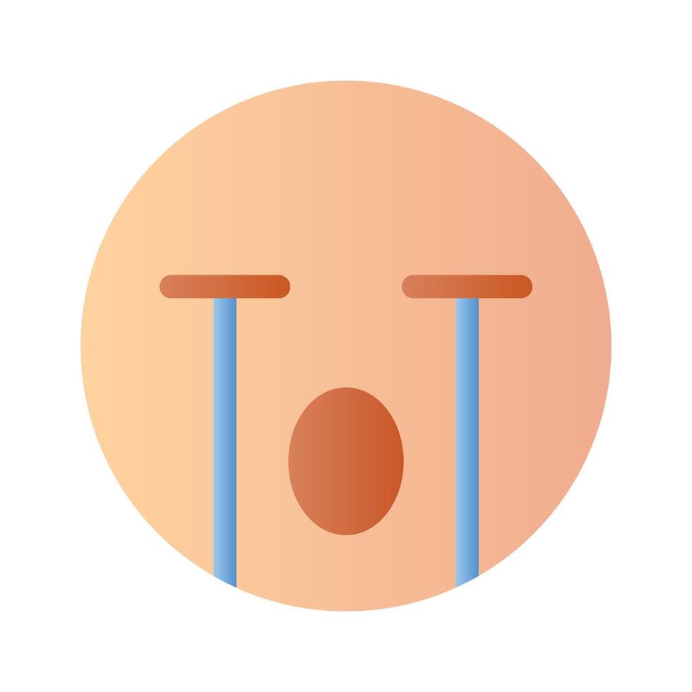 Get this amazing crying emoji design, customizable vector