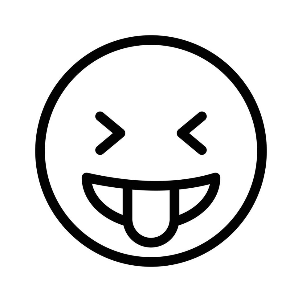 Face with tongue out, laugh emoji , joking emoji icon design vector