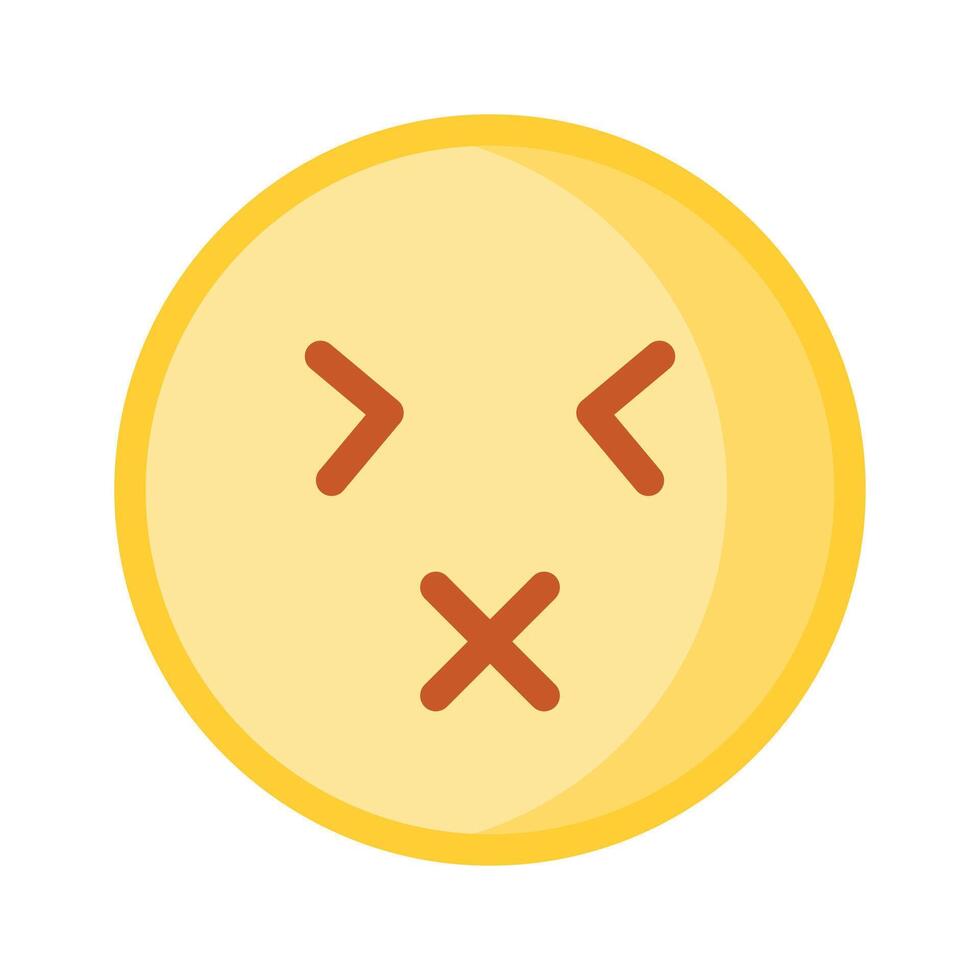 Sour face emoji icon, creative and premium vector