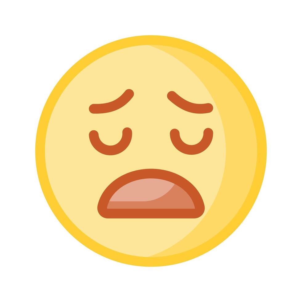 Unique and premium of tired emoji, editable icon vector