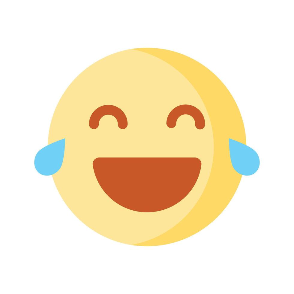 An editable icon of laughing emoji, easy to use and download vector