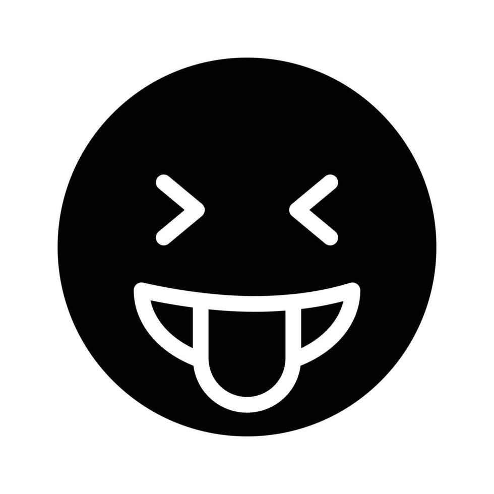 Face with tongue out, laugh emoji , joking emoji icon design vector