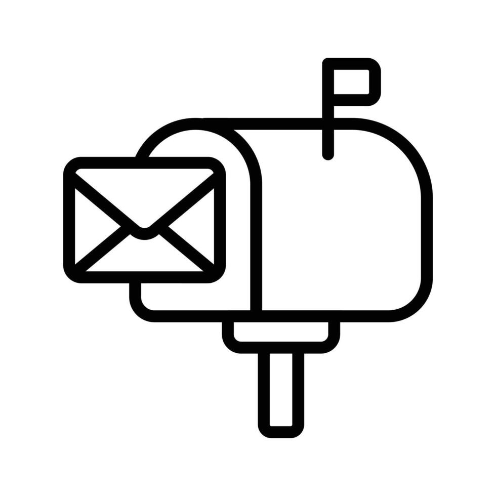 An icon of postal box, mail box design, postbox icon vector
