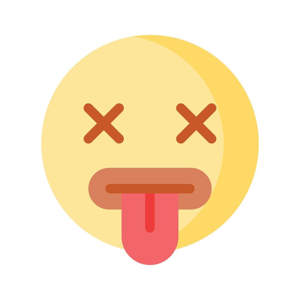Dead face emoji design, premium vector