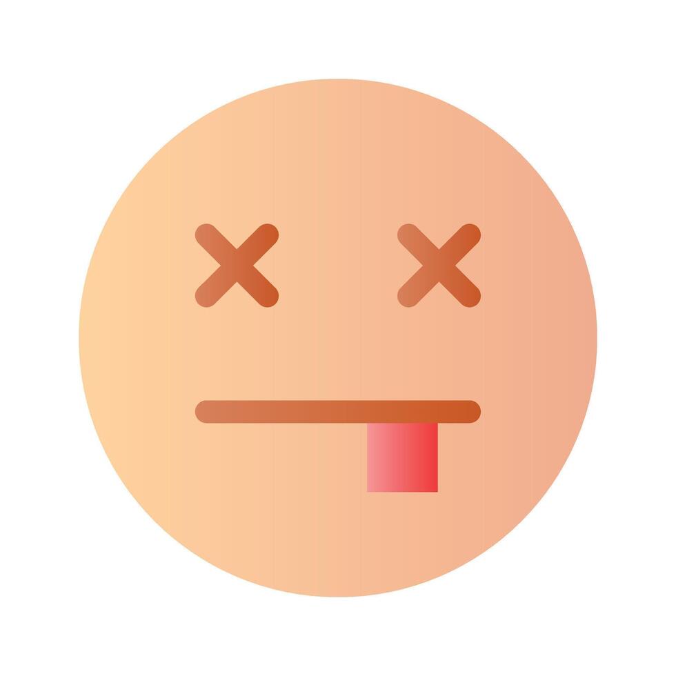 Dead face emoji design, premium vector