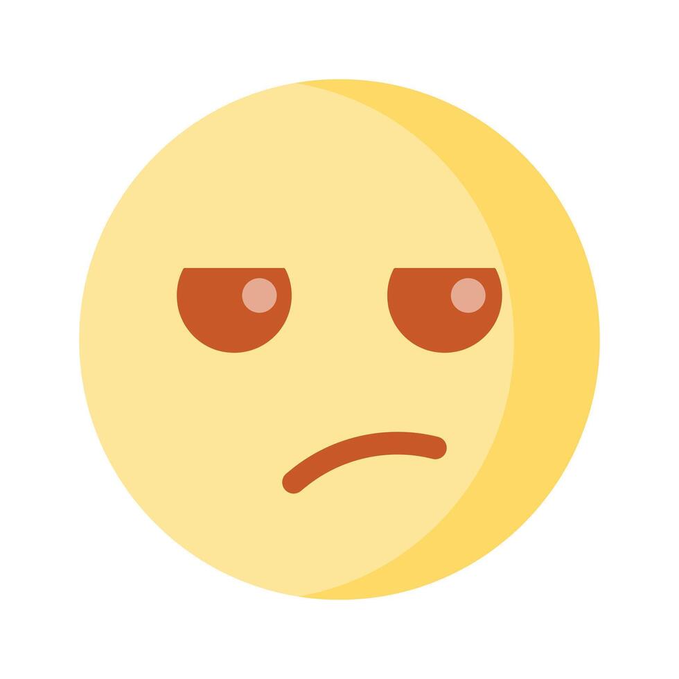Pixel perfect icon of jealous emoji, isolated on white background vector