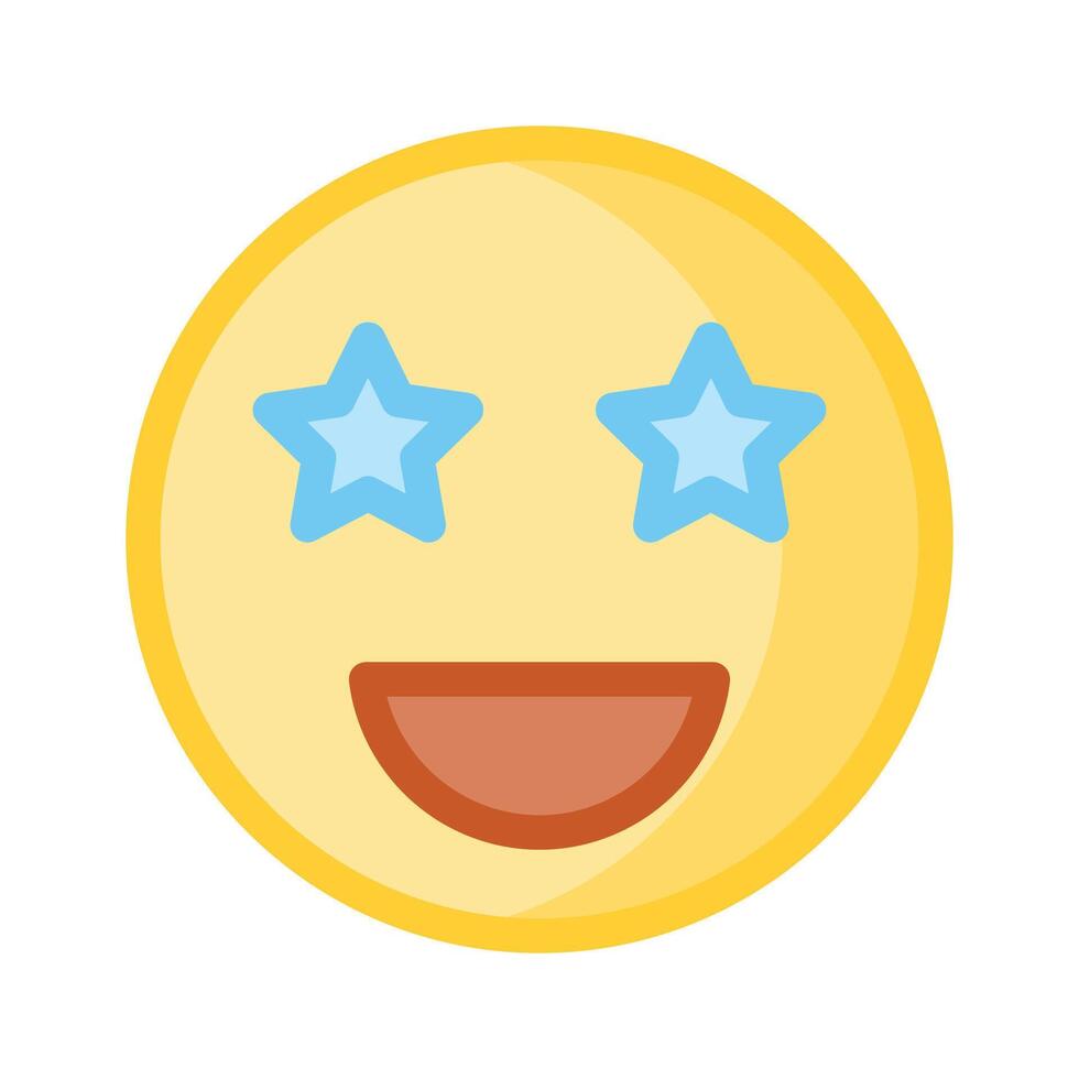 Get this creative excitement emoji in modern style vector