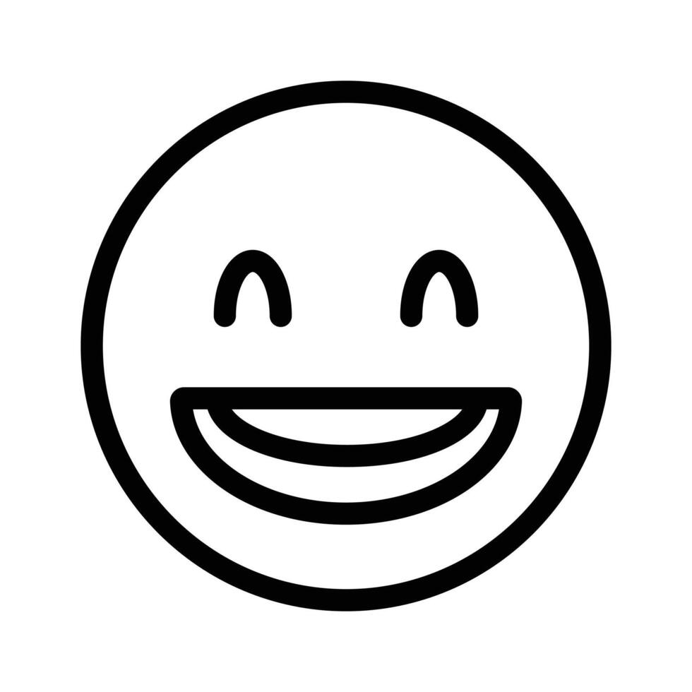An editable icon of laughing emoji, easy to use and download vector