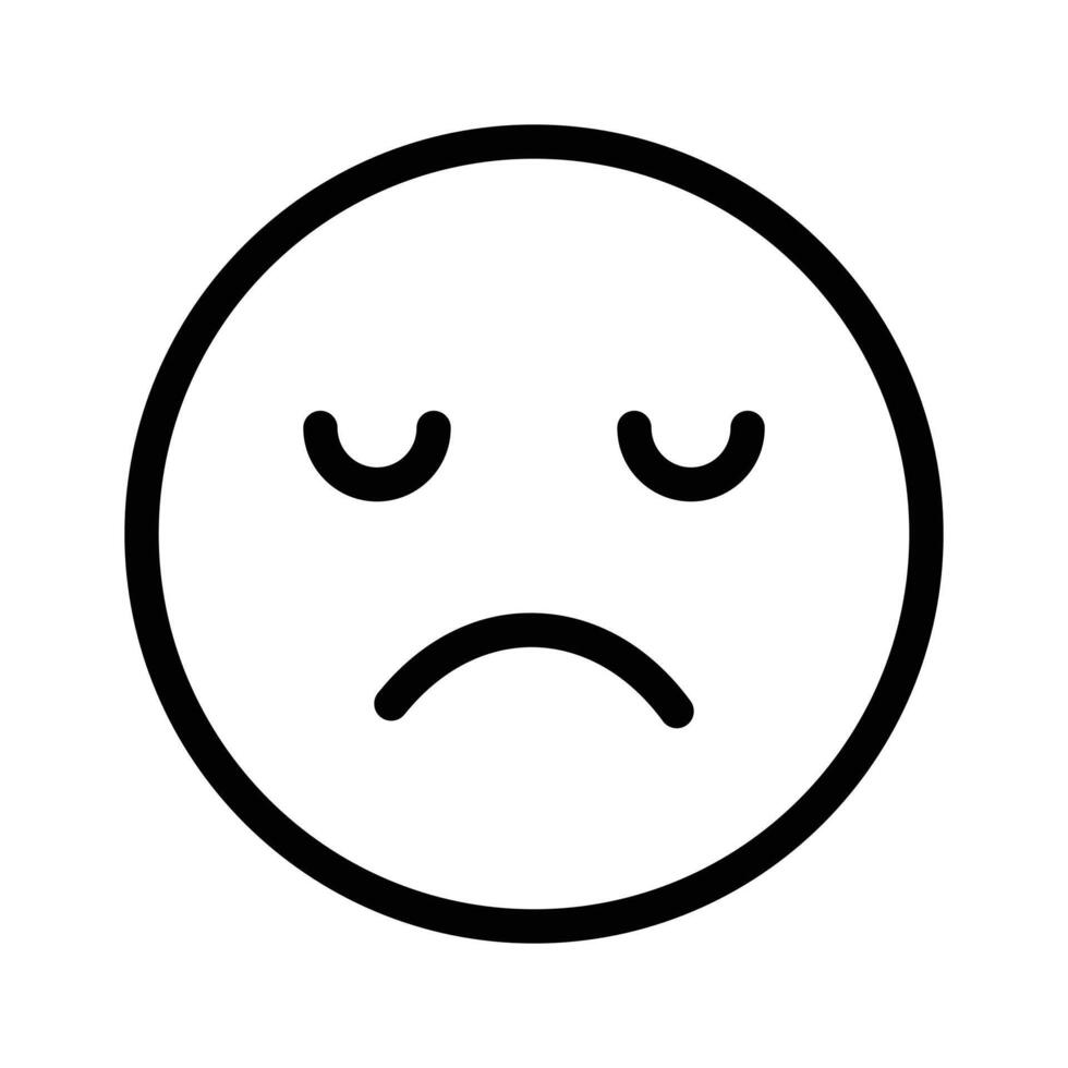 Get your hands on perfectly designed sad emoji icon, customizable vector