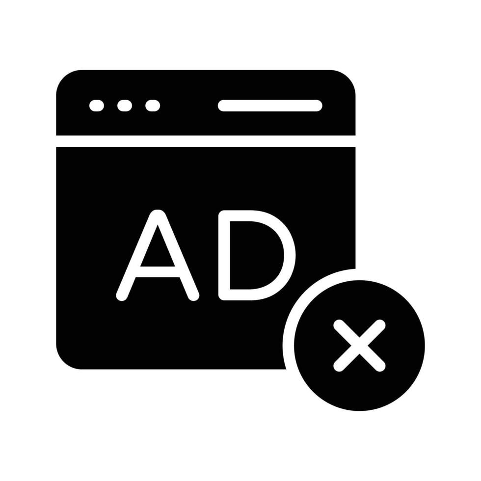 No ads, ad block design easy to use and download vector