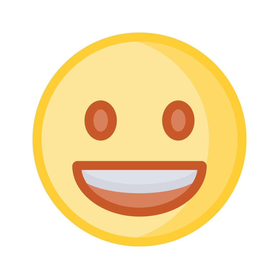 An editable icon of laughing emoji, easy to use and download vector