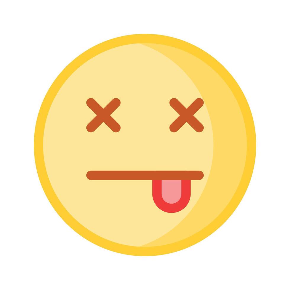 Dead face emoji design, premium vector