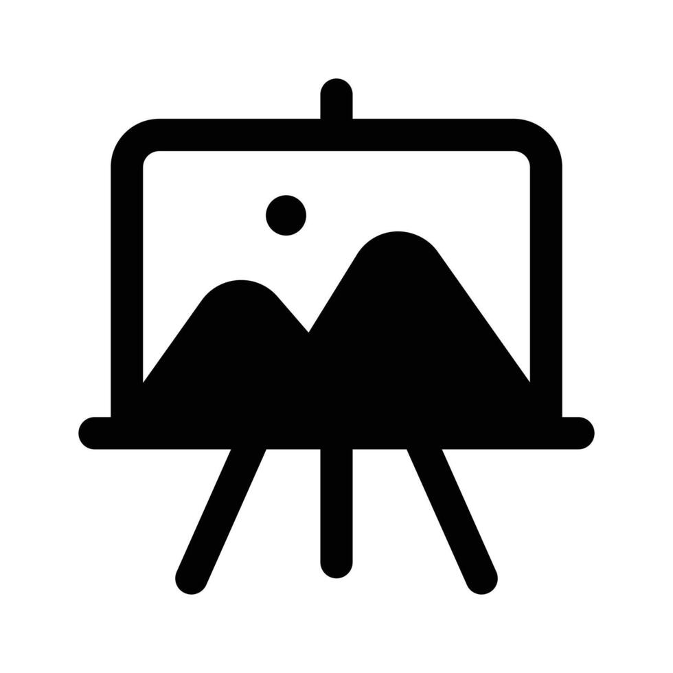 Landscape canvas painting in modern style, ready to use icon vector