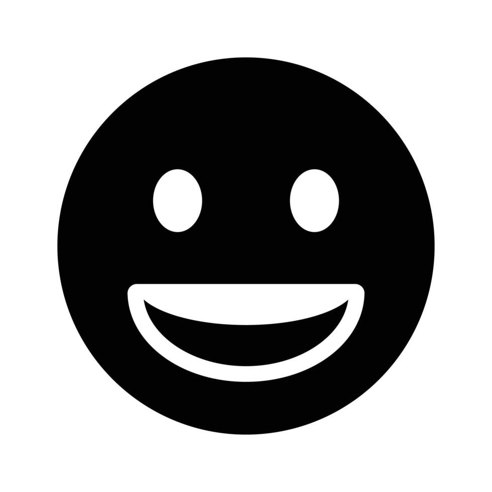 An editable icon of laughing emoji, easy to use and download vector