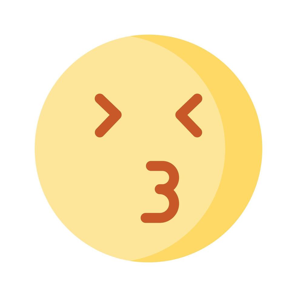 Kissing emoji design, ready to use icon vector