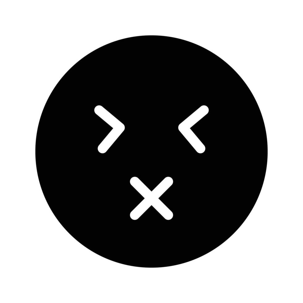 Sour face emoji icon, creative and premium vector