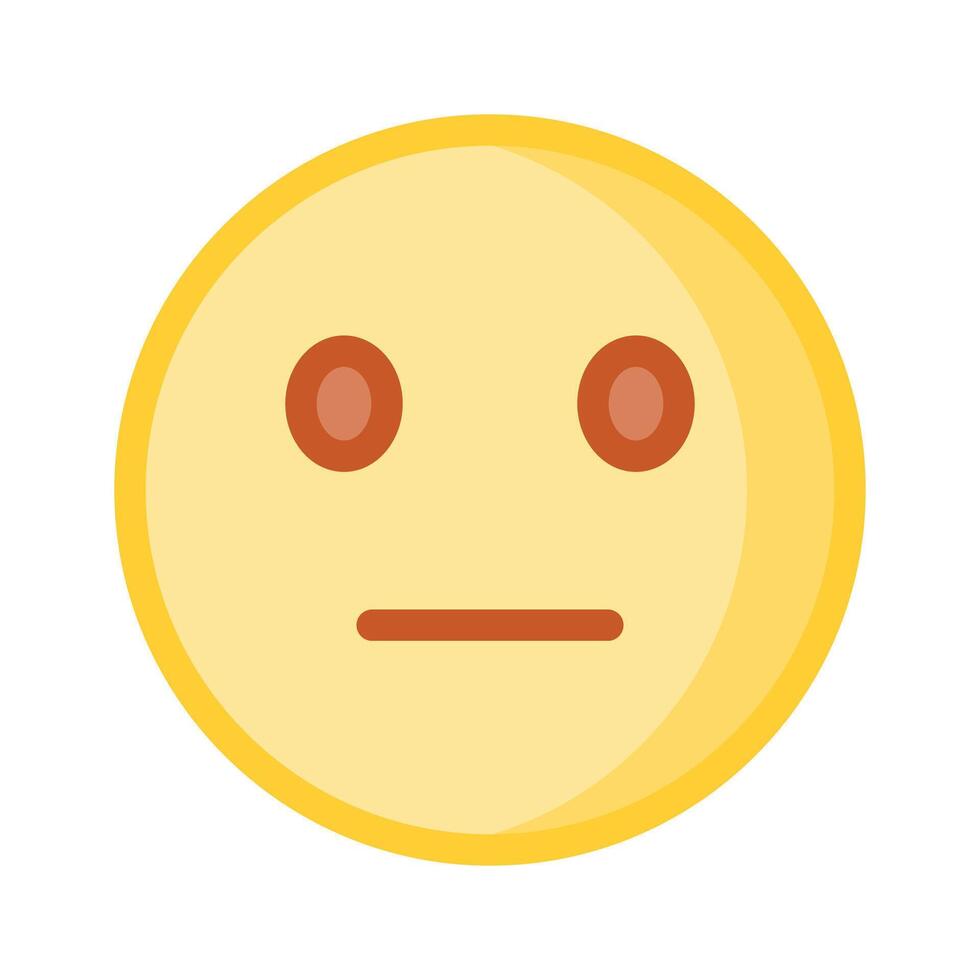 Expressionless, neutral emoji icon design, ready to use vector