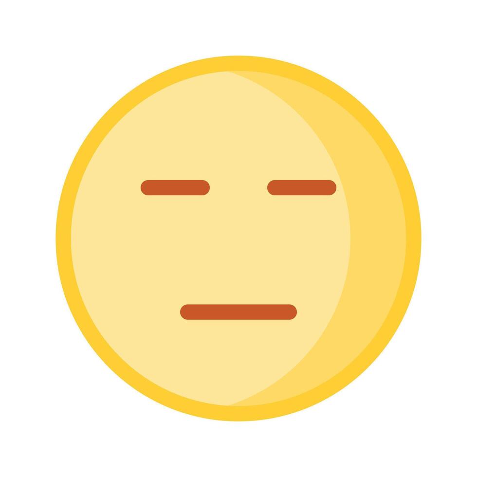 Expressionless, neutral emoji icon design, ready to use vector