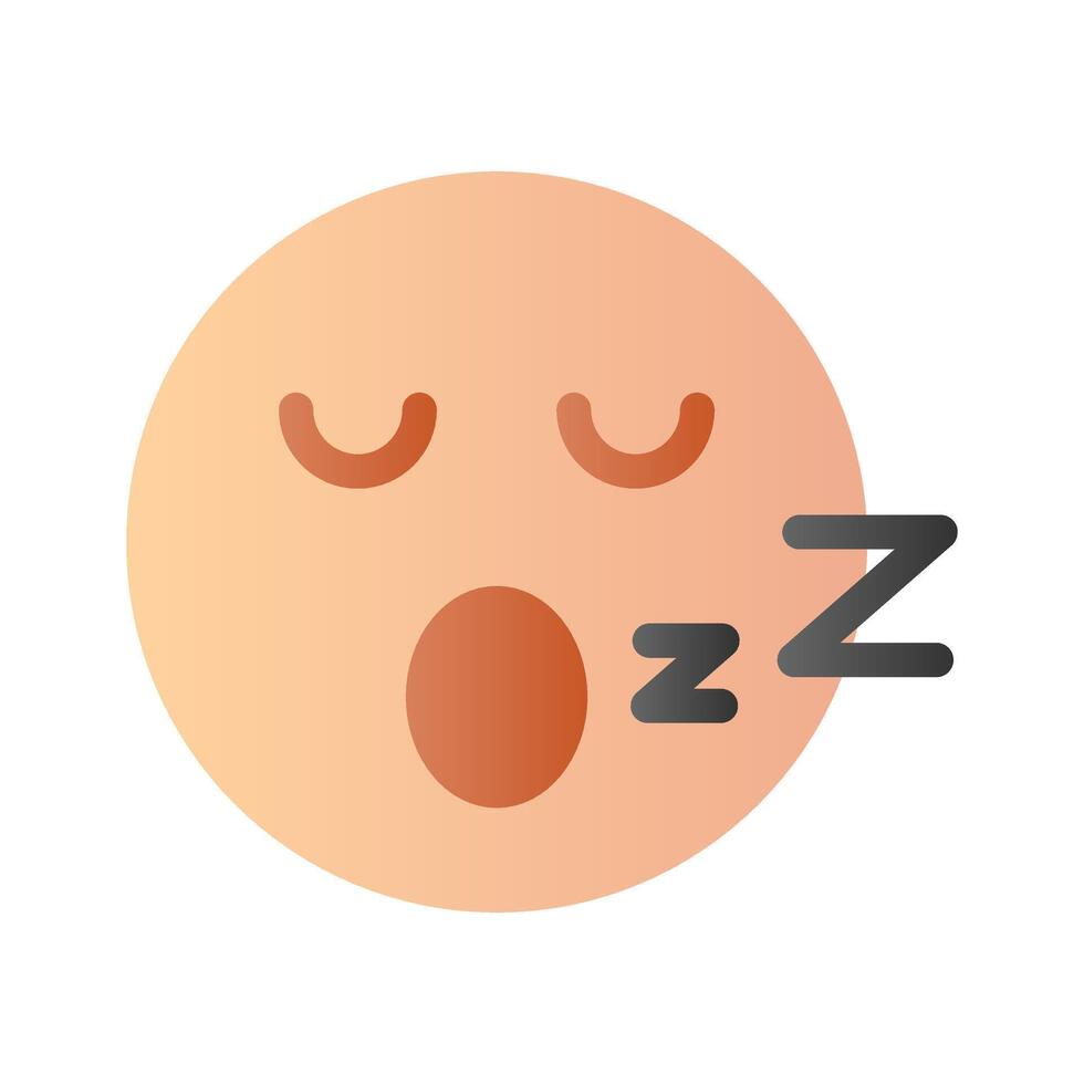 Sleepy, sleeping, tiredness emoji design vector