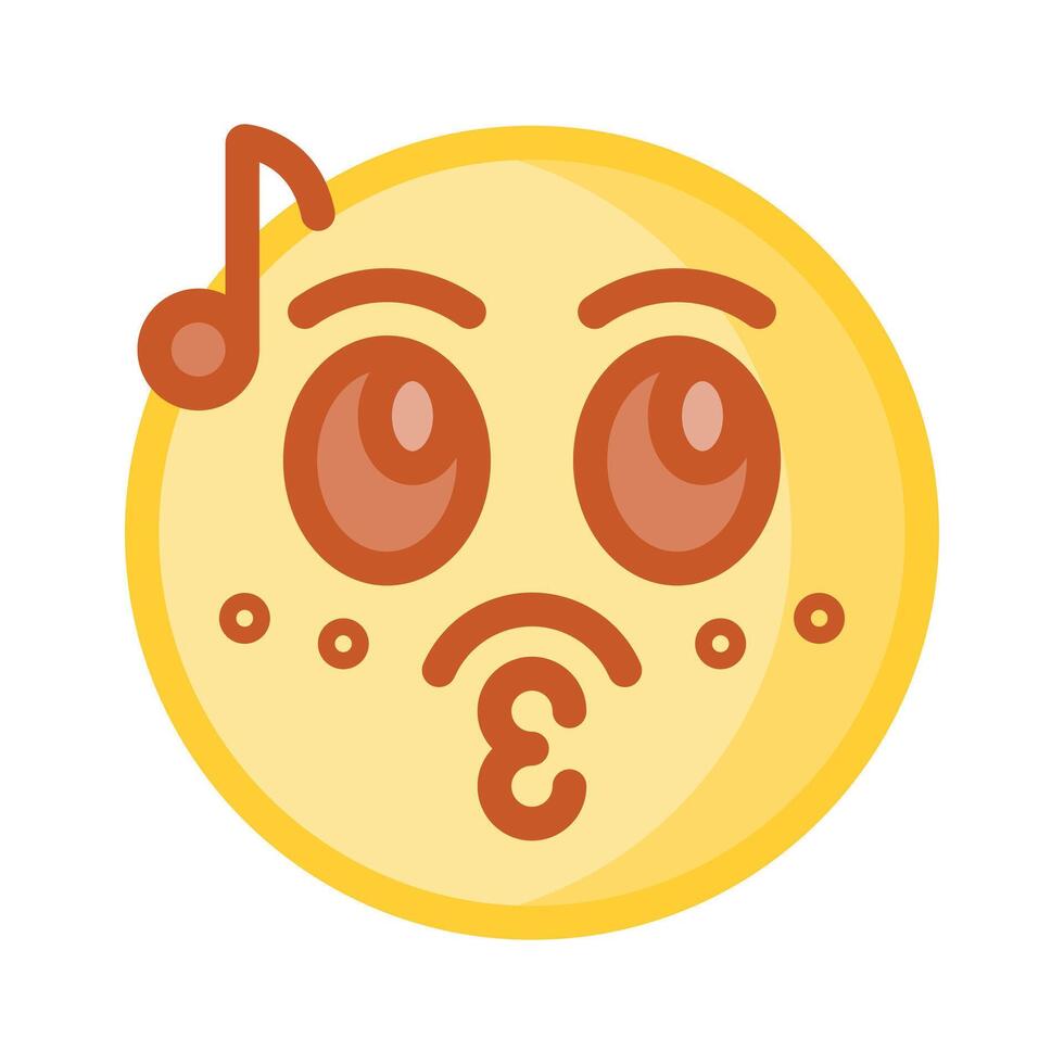 Have a look at this creative whistle emoji design vector