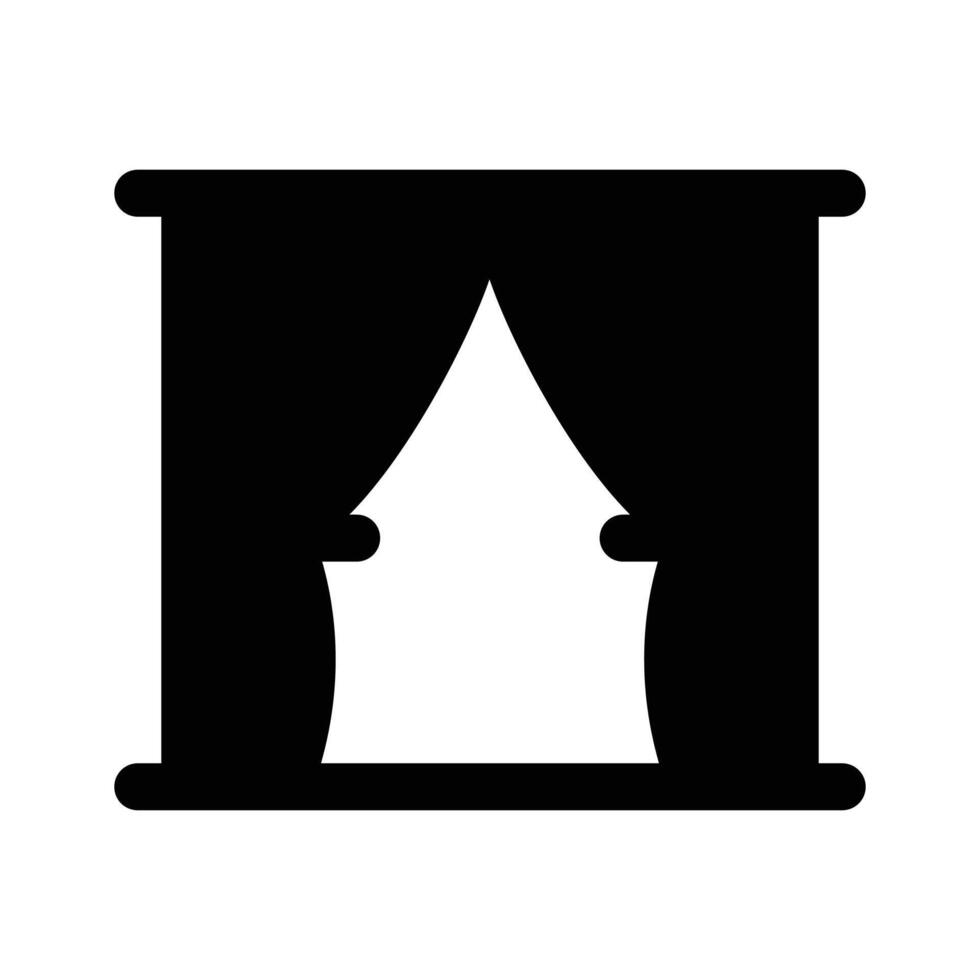 Get your hold on this carefully designed icon of curtains, premium of house curtains vector