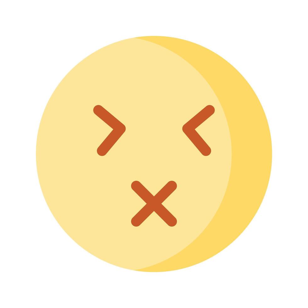 Sour face emoji icon, creative and premium vector