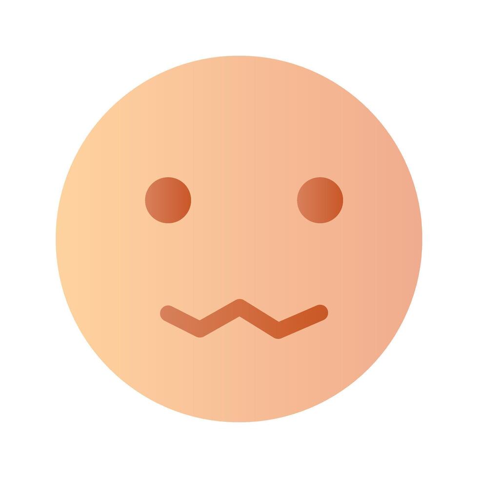 Nervous emoji design, ready to use vector