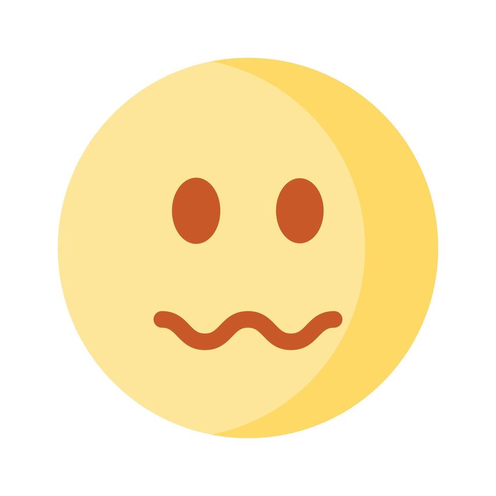 Nervous emoji design, ready to use vector