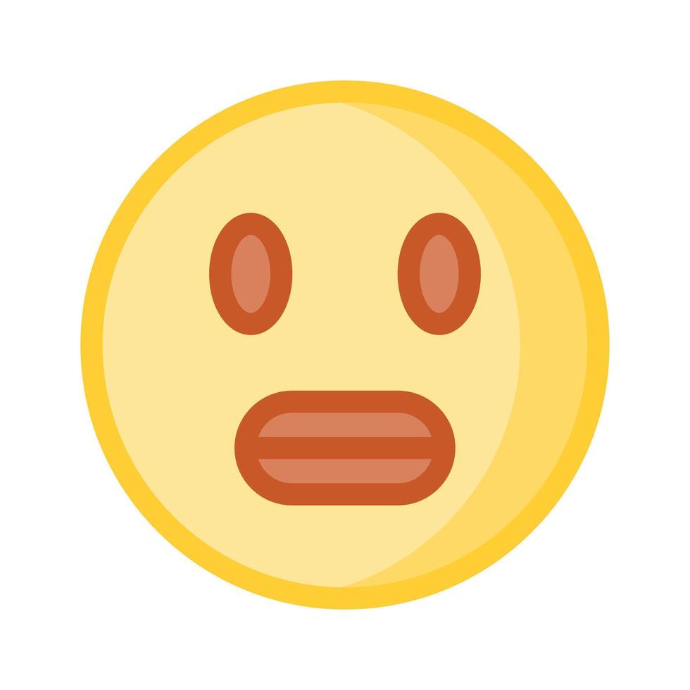 Scared emoji icon design, ready to use vector