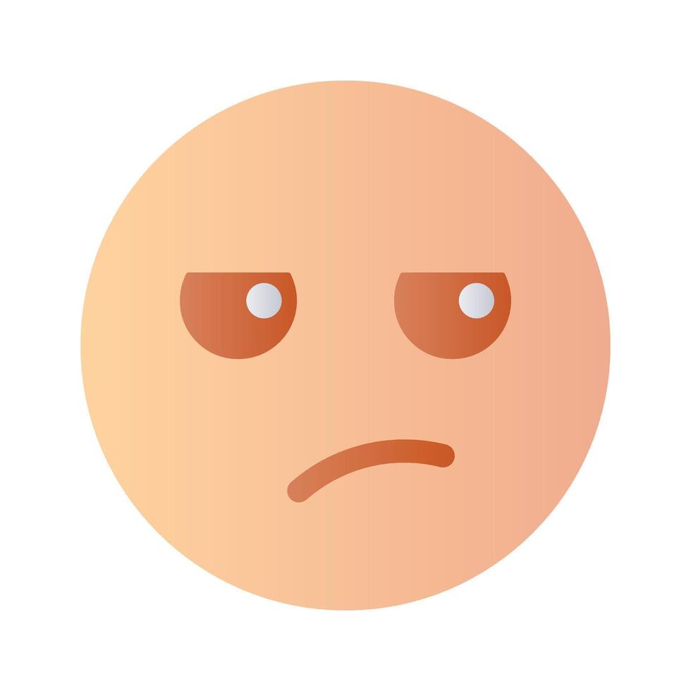 Pixel perfect icon of jealous emoji, isolated on white background vector