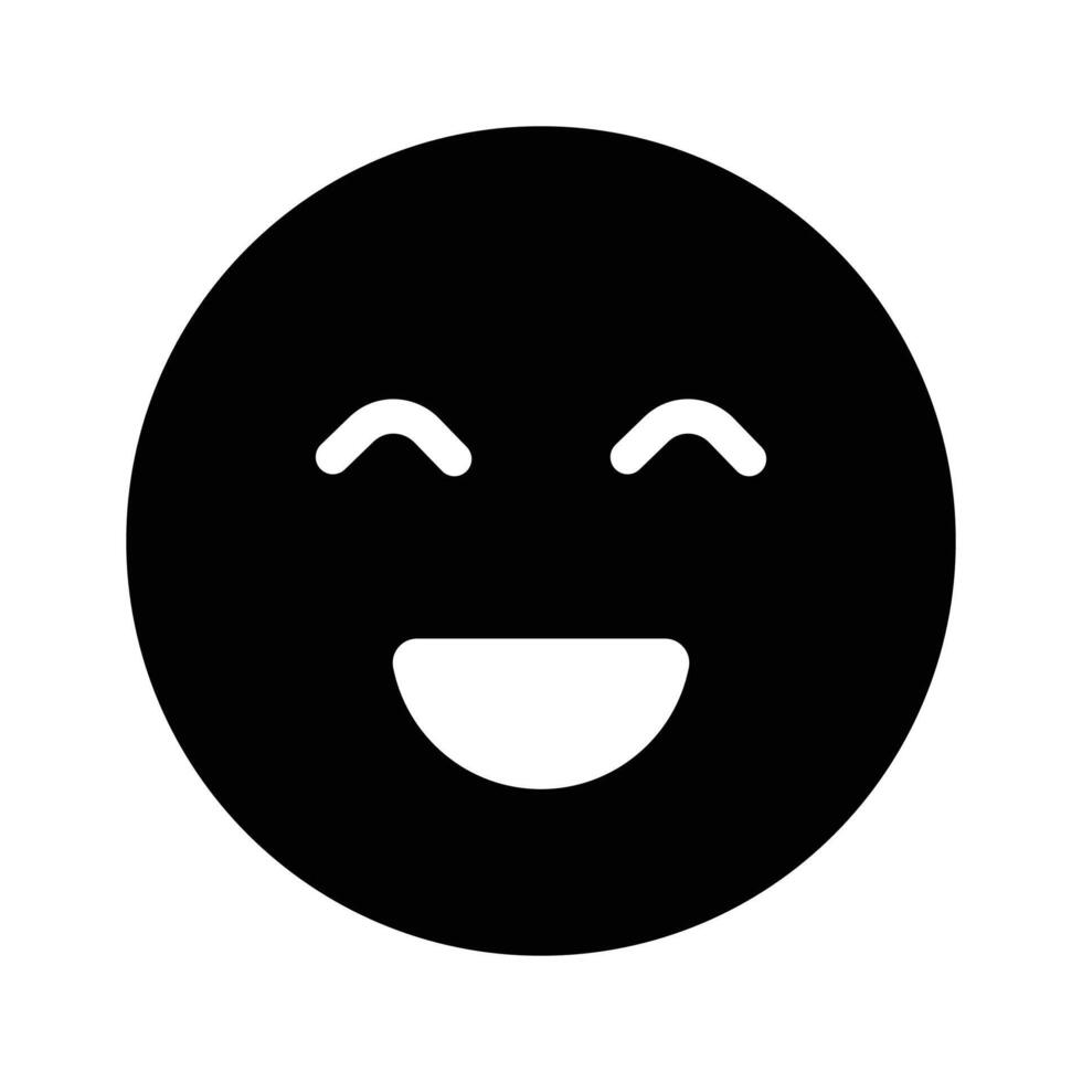 An editable icon of laughing emoji, easy to use and download vector