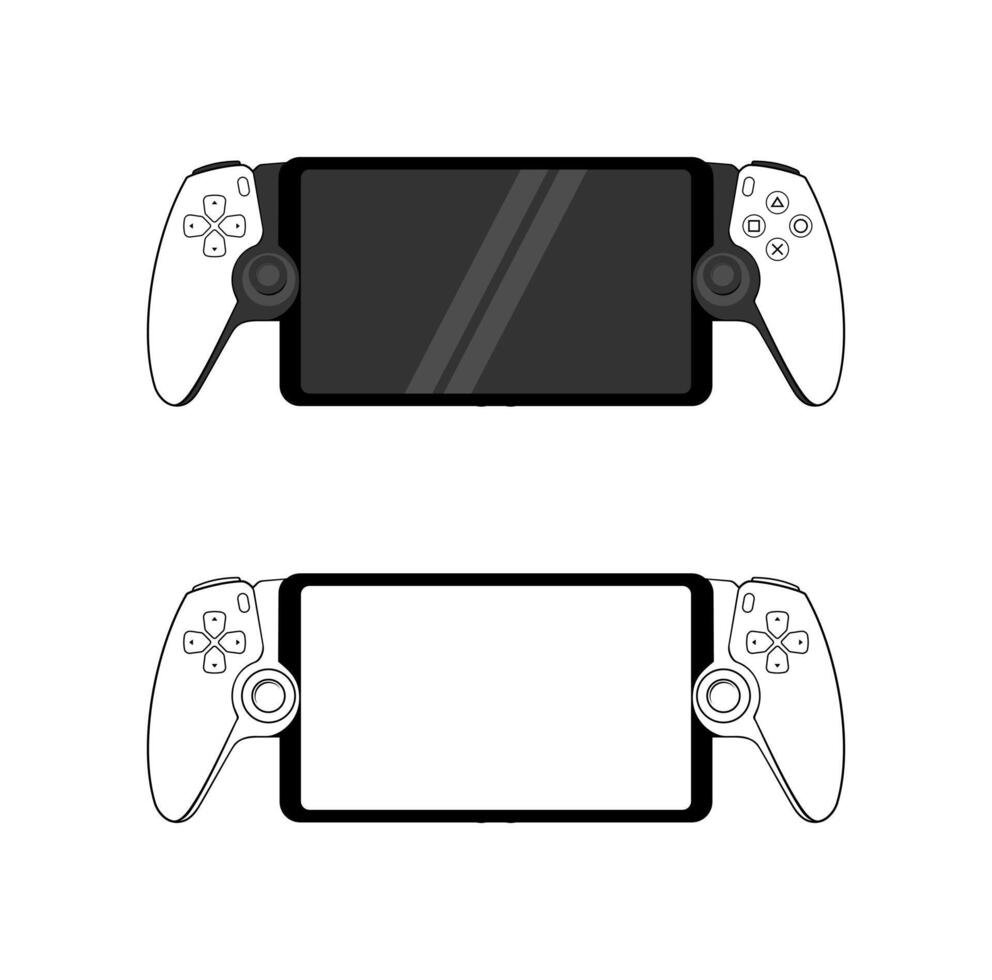 Playstation 5 Portal Game Console Design Illustration vector