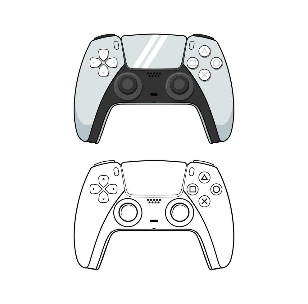 Play Station 5 Game Console Stick Controller vector
