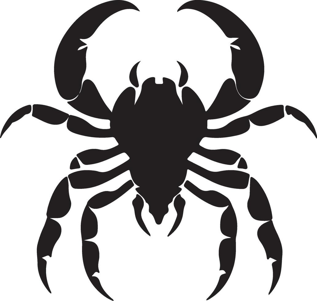 escorpión silueta ilustración blanco antecedentes vector