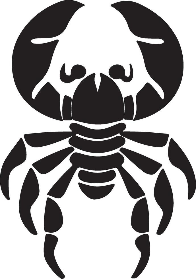 Scorpion Silhouette Illustration White Background vector