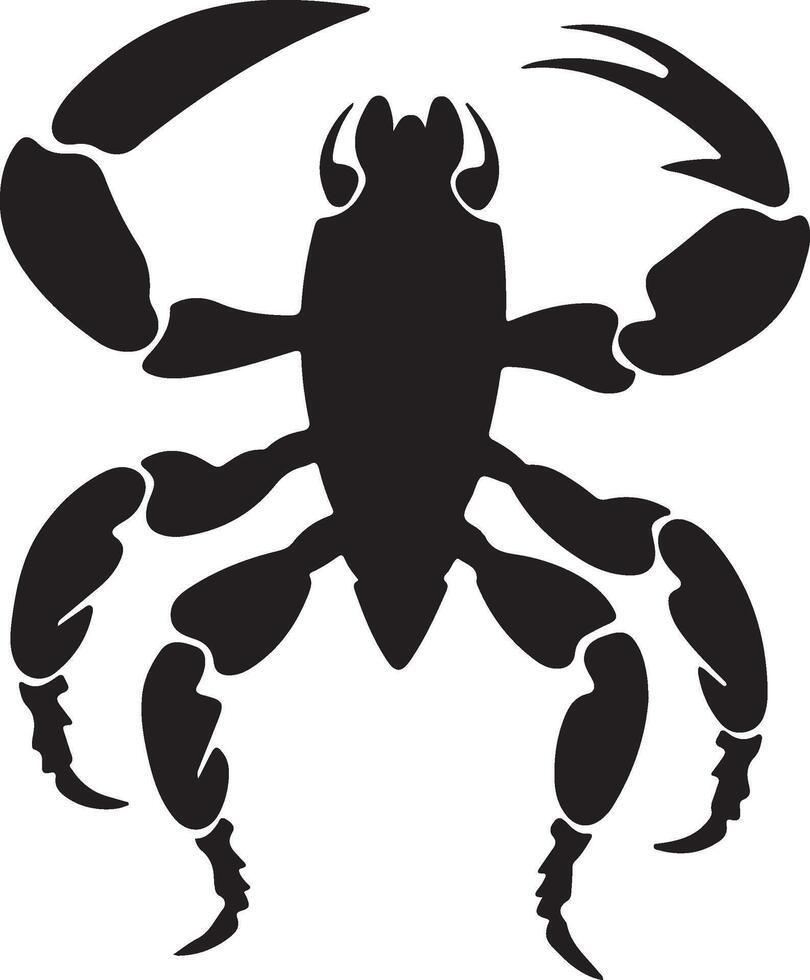 Scorpion Silhouette Illustration White Background vector