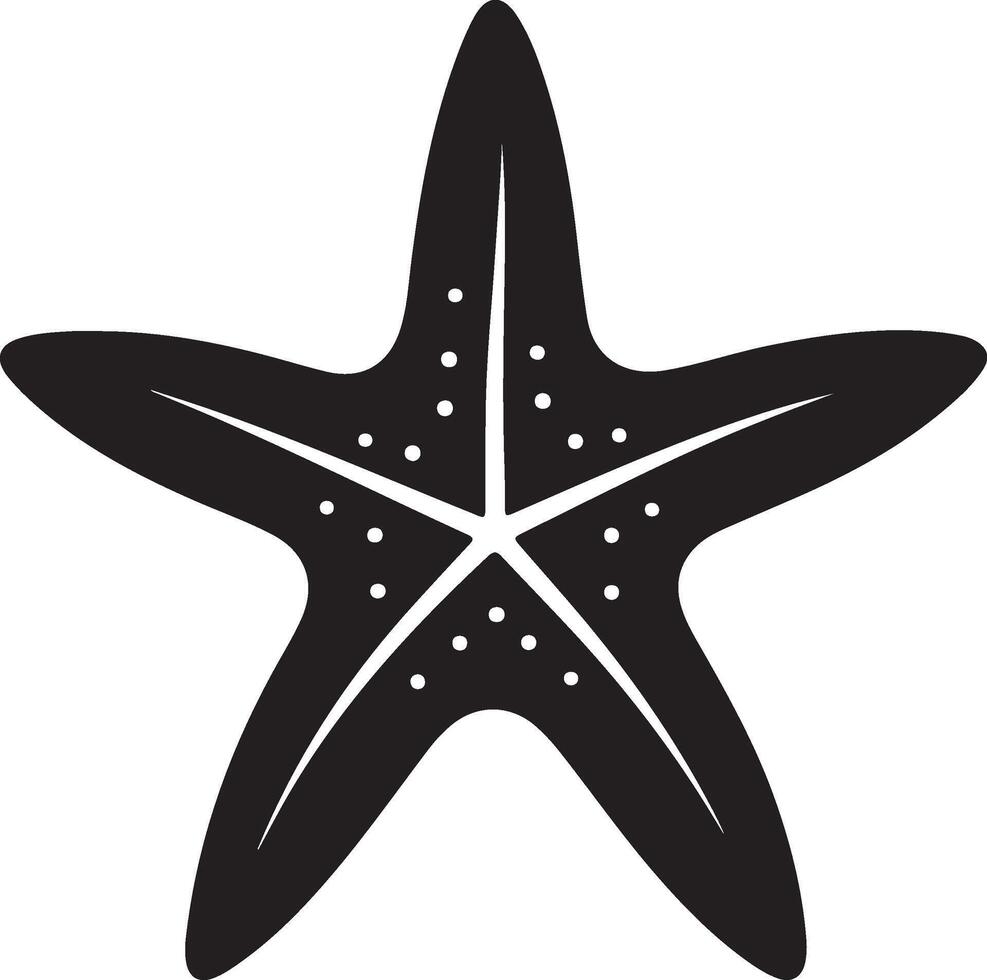 Star Fish Silhouette Illustration White Background vector