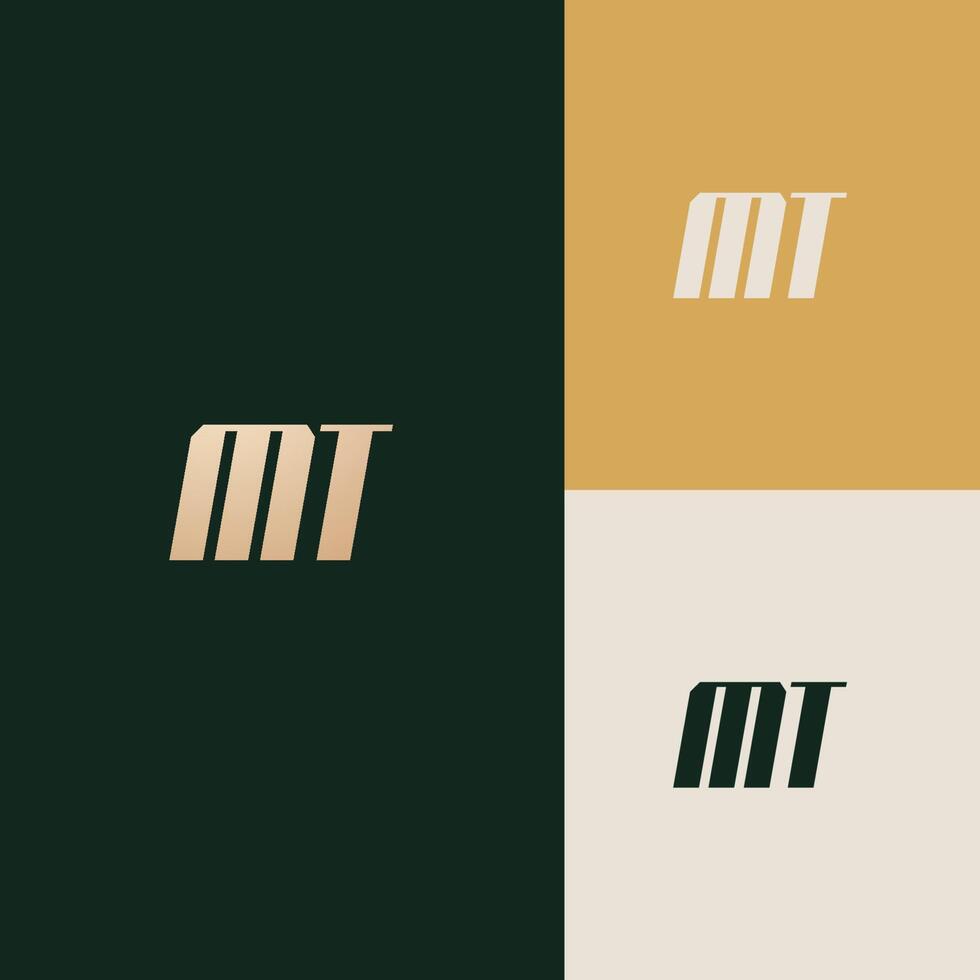 MT logo design image vector