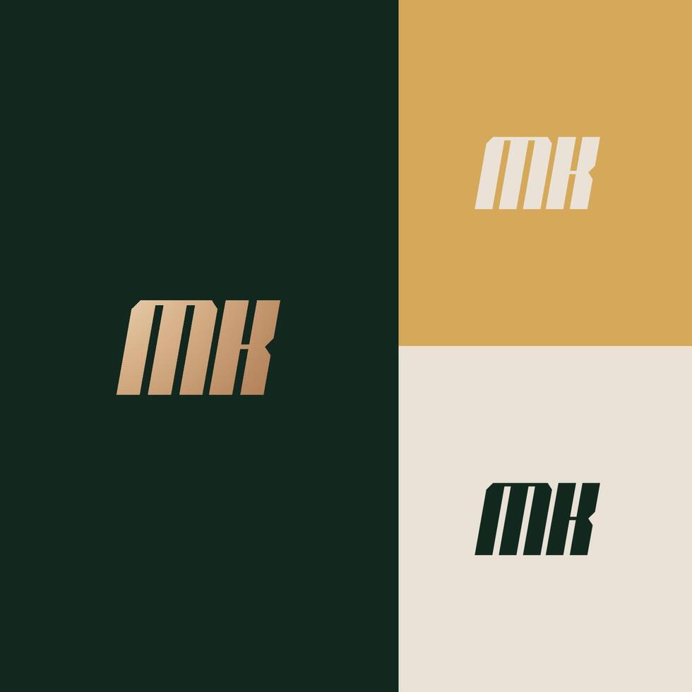 MK logo design image vector