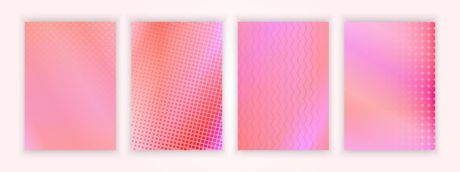 Gradient cover with pattern motif, abstract motif, pink color, geometric illustration. New textures for your designs vector