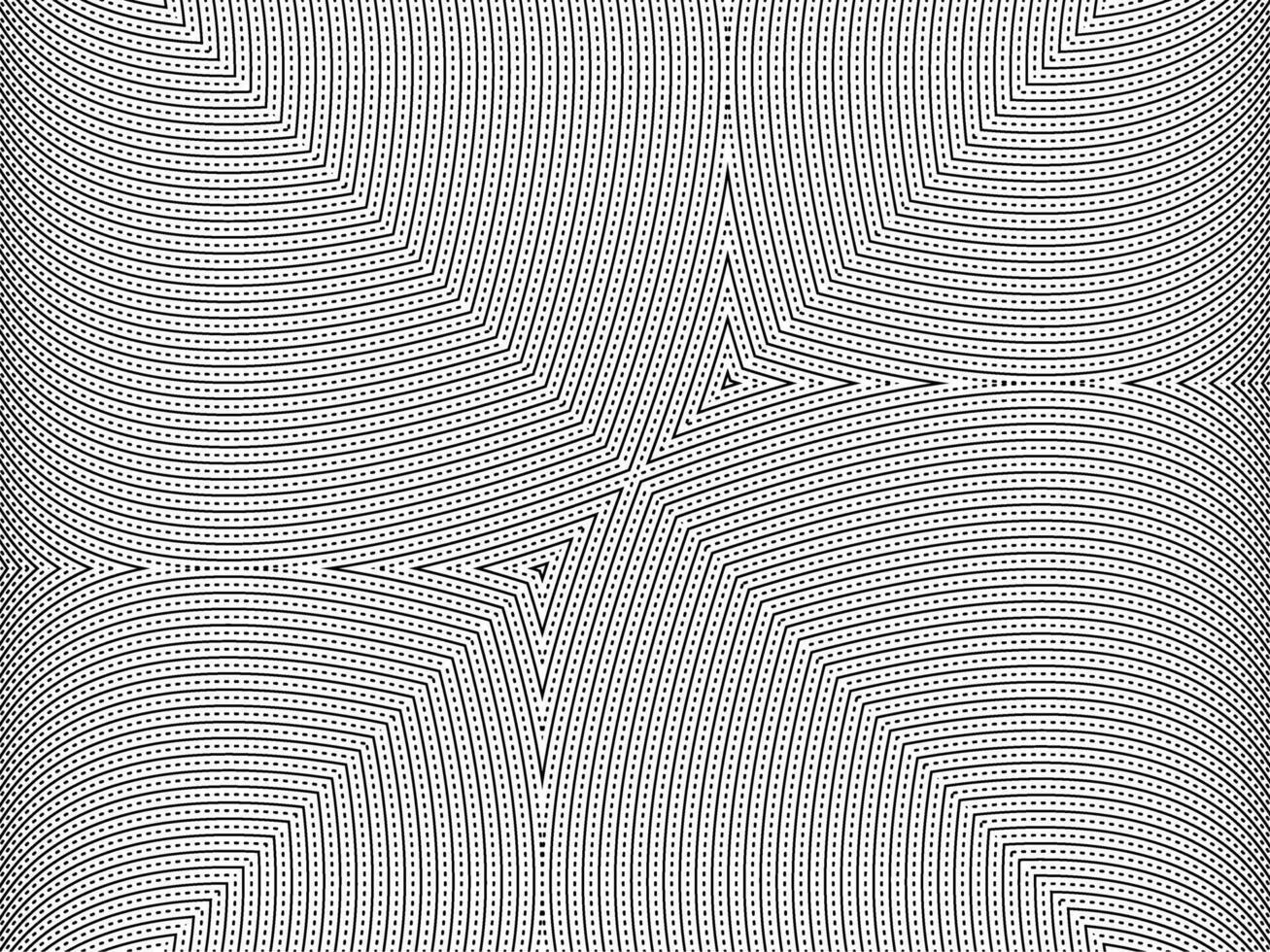 Optical Illusion Created from Artistic Lines Motifs Pattern, can use for Decoration, Background, Ornate, Fabric, Fashion, Textile, Carpet Pattern, Tile or Graphic Design Element vector