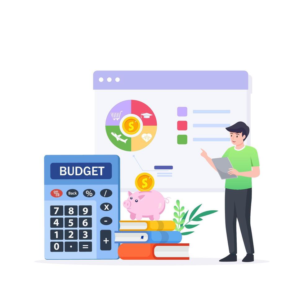 Budget Planning, finance management illustration. vector