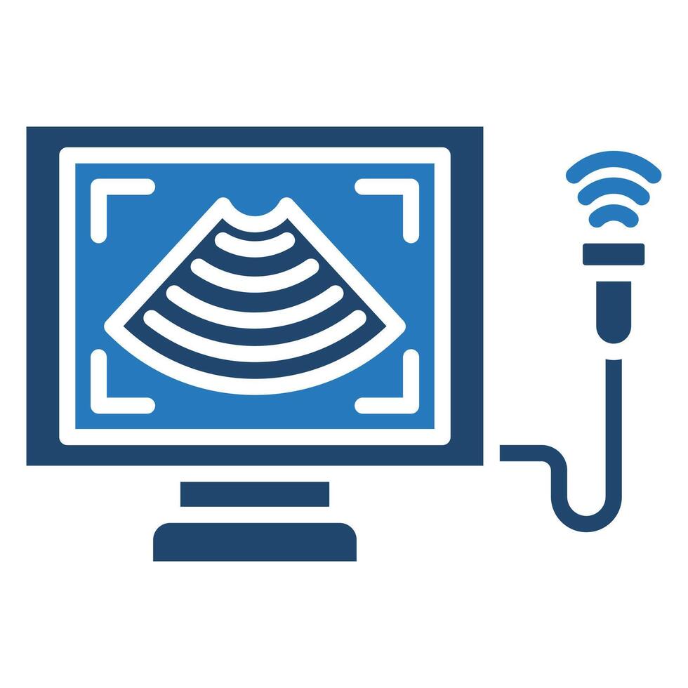 Echo Scan icon line illustration vector