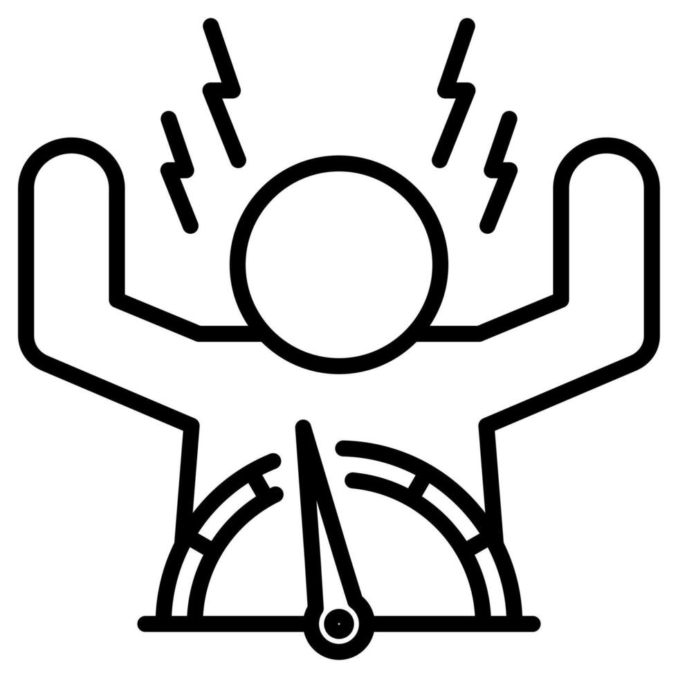 Stress Reduction icon line illustration vector