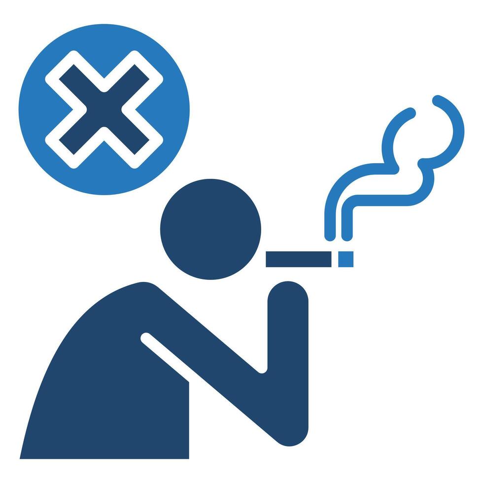 Quit Smoking icon line illustration vector