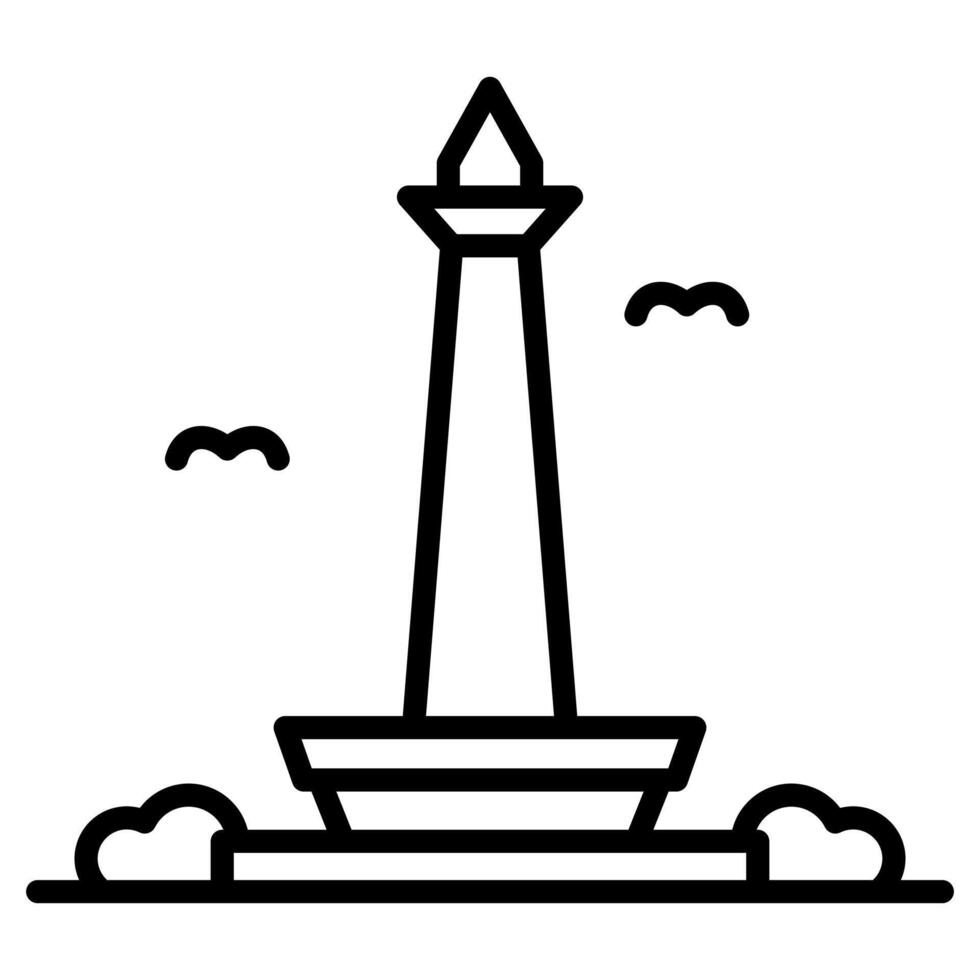Landmark Park icon line illustration vector