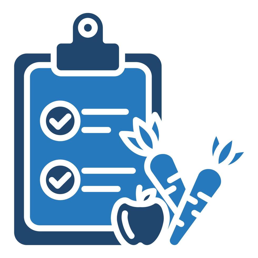 Healthy Diet Plan icon line illustration vector
