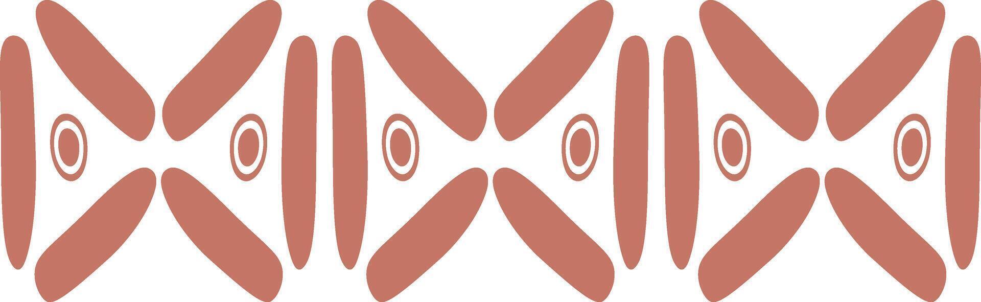 Ethnic Style Borders with Tribal Abstract Pattern. Hand Drawn Design Style. Isolated on White Background. vector