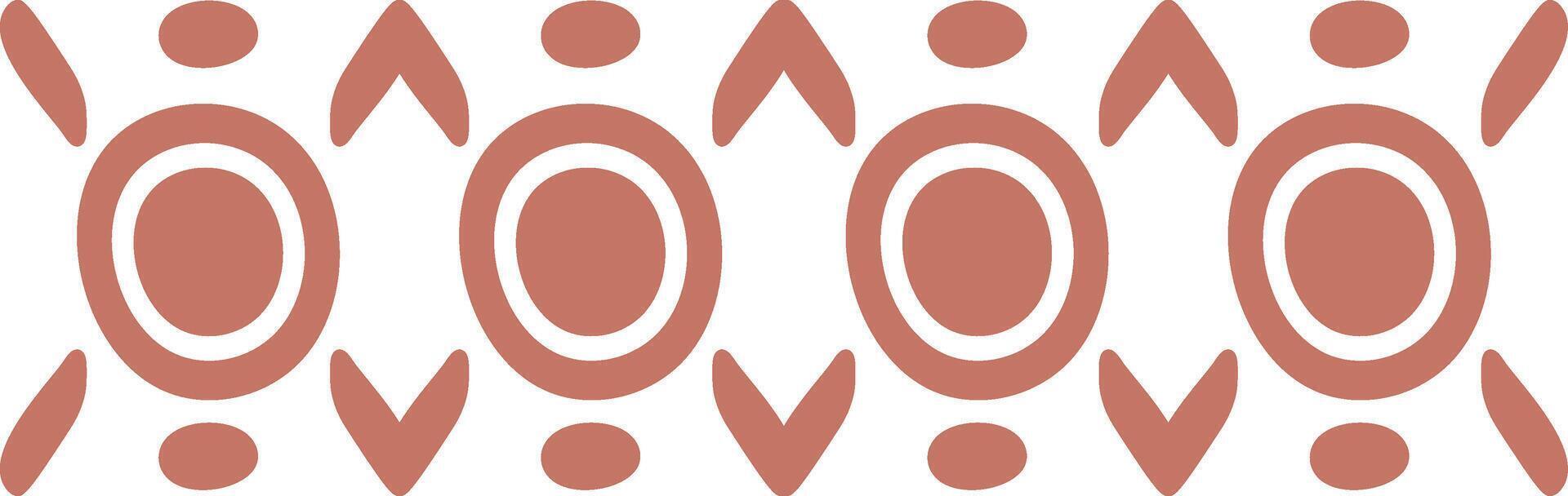 Ethnic Style Borders with Tribal Abstract Pattern. Hand Drawn Design Style. Isolated on White Background. vector