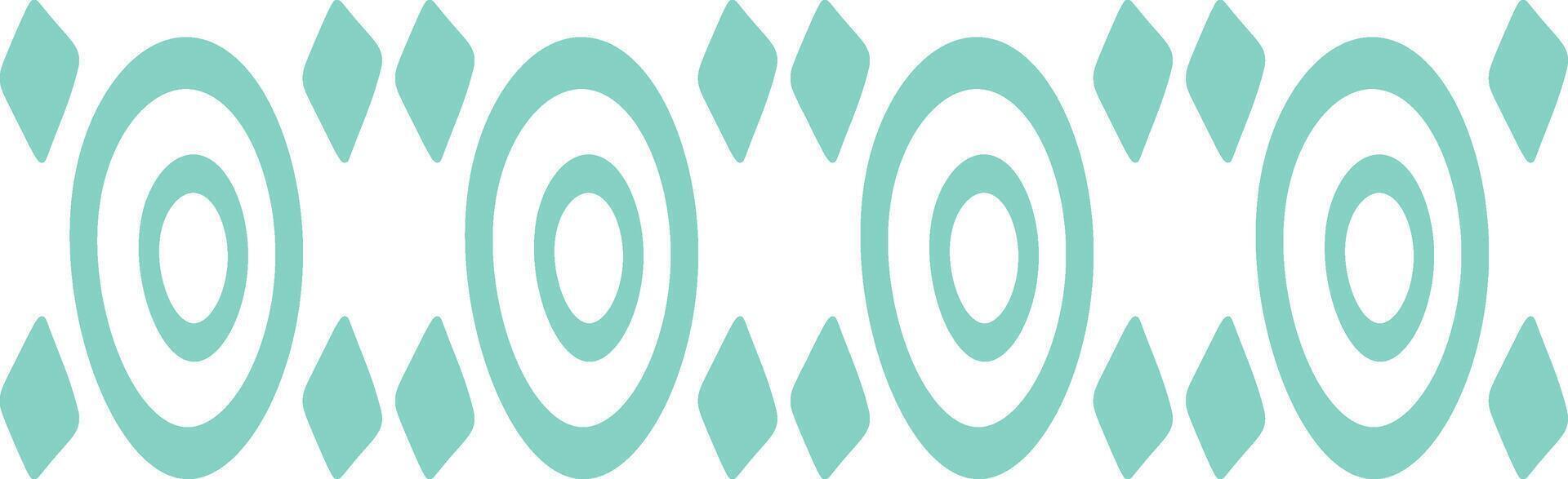 Ethnic Style Borders with Tribal Abstract Pattern. Hand Drawn Design Style. Isolated on White Background. vector
